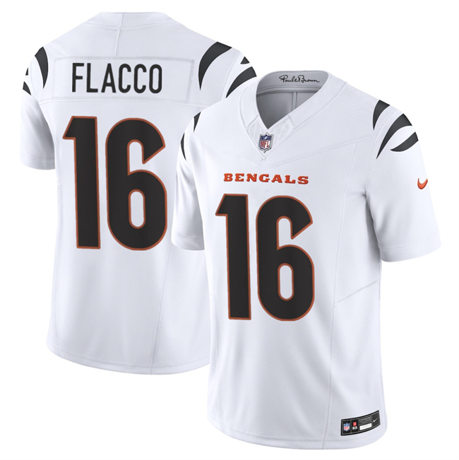 Men's White Cincinnati Bengals #16 Joe Flacco 2025 F.U.S.E. Vapor Untouchable Limited Stitched Football Jersey